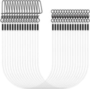 Fluorocarbon Leider 15 Stuks - Onderlijn per Roofvis - Onderlijn per Karper - Transparante - Slijtvaste - Forte Wartel e Snap