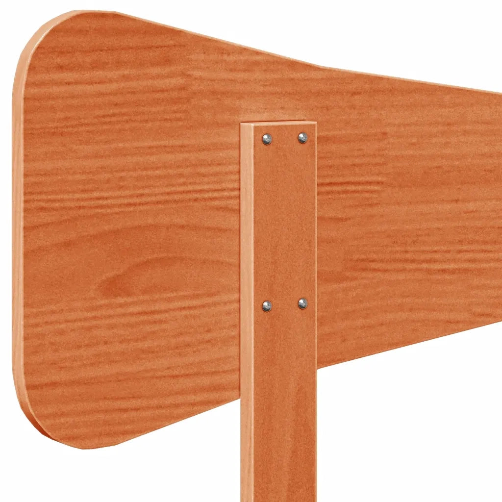 Testiera | Testata Marrone Cera 140 cm in Legno Massello di Pino