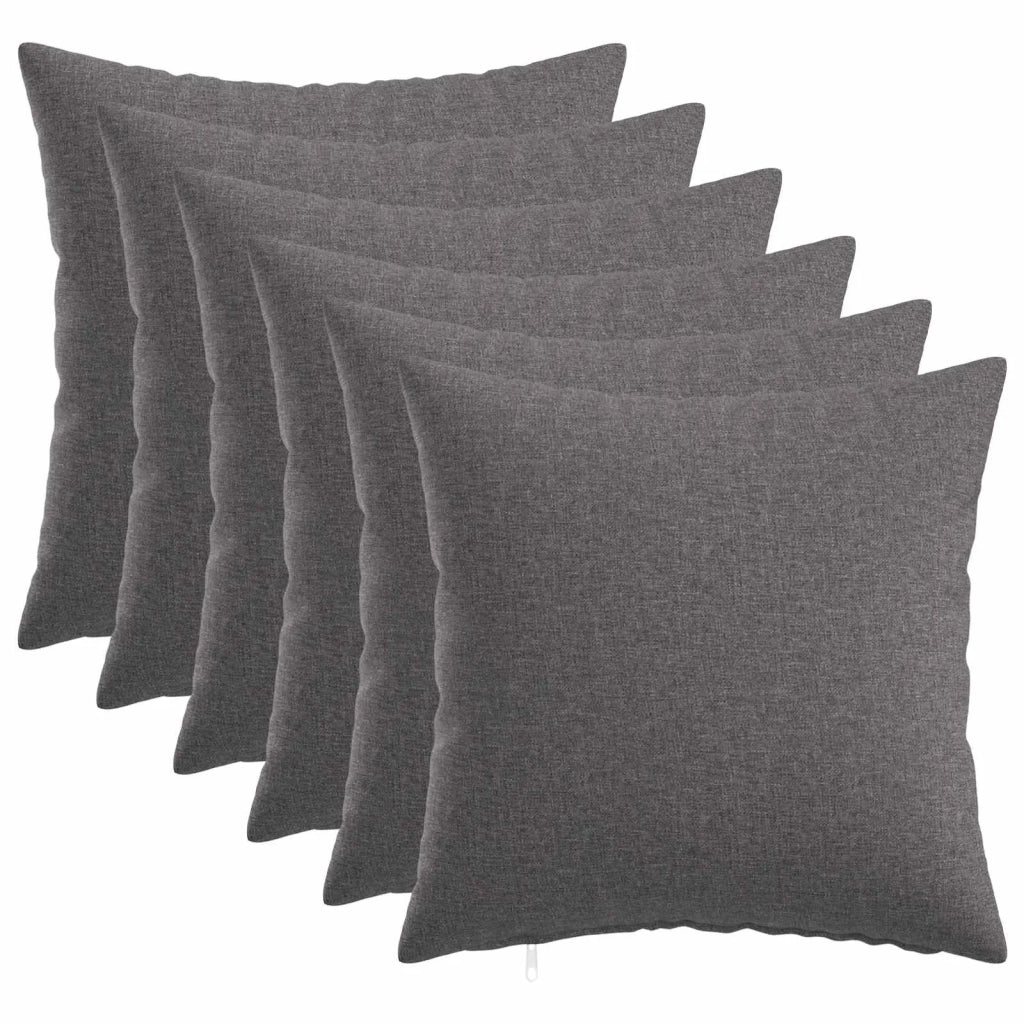 Federa 6 pz HEERLEN Grigio Chiaro 35 x 35 cm Tessuto 907982
