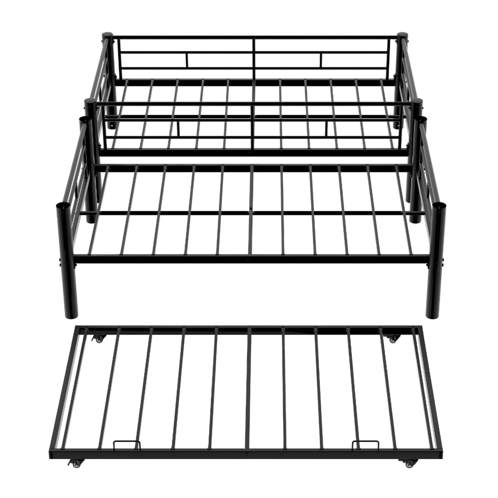 LETTO A CASTELLO 196x103x156 cm Ferro Nero convertibile in due letti