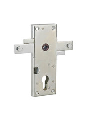 Serratura per porta basculante 2 punti destra e sinistra, a cilindro europeo, garage, 60x160mm, quadro 8mm, zincato - THIRARD