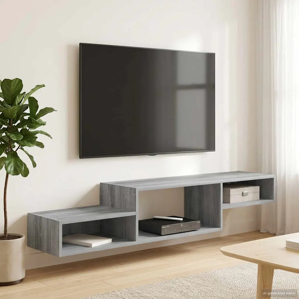 Mobile TV da Parete A parete Sonoma grigio 150 x 28 x 26 cm