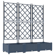 Fioriere | Cassetta per fiori | Vaso da giardino 3 pz Grigio 120 x 40 x 125,5 cm Plastica