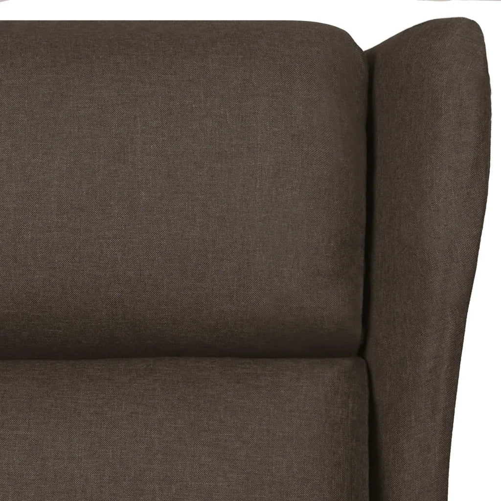 Divano Sedia-Poltrona Reclinabile Marrone Scuro in Tessuto 447854