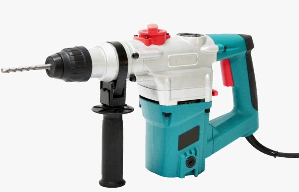 TRAPANO SCALPELLATORE MARTELLO DEMOLITORE 1350W 28MM TASSELLATORE 5 ACCESSORI NV