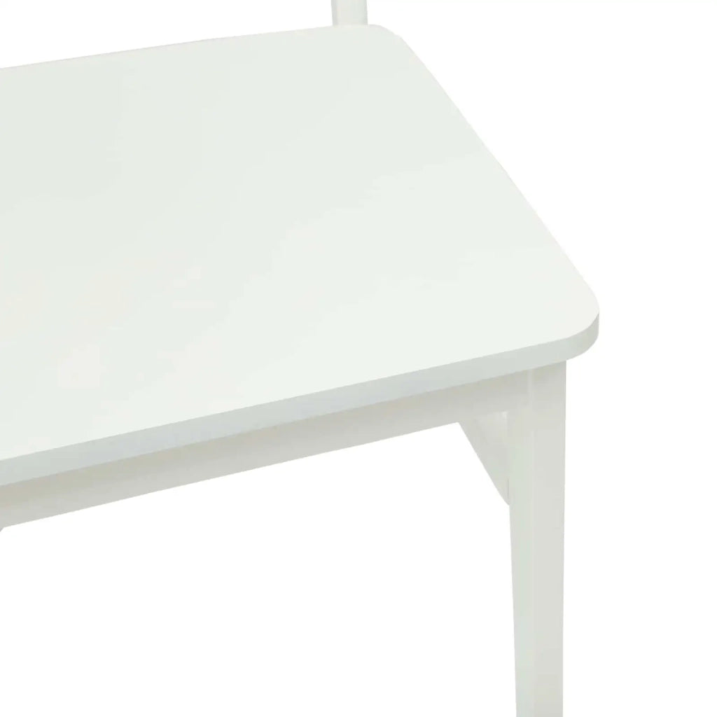 Sedia da pranzo 2 pcs Bianco Legno di gomma solido