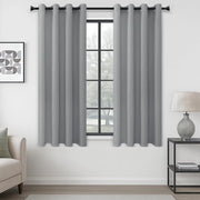 Gordini oscuranti "57 Gocce" – Termici – Set da 2 – Grigio chiaro – 140x145 cm – Con Occhielli