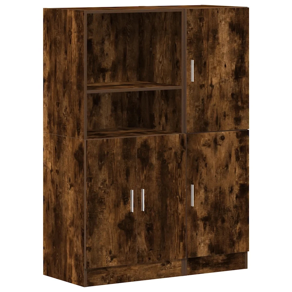 Set di Mobili da Cucina 2 pz Rovere Fumo in Truciolato 3324146