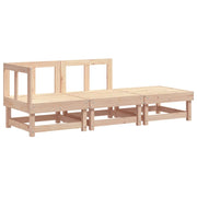 Set Salotto da Giardino 3 pz | Set di Mobili da Esterno in Legno Massello di Pino