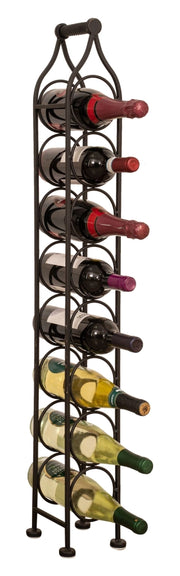 Biscottini Porta bottiglie in ferro battuto finitura nera anticata Cantinetta Offerta