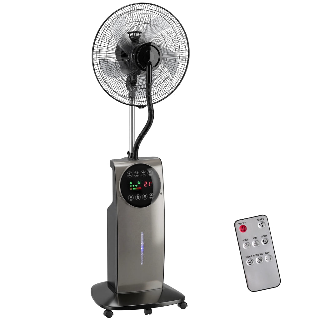 Ventilatore Nebulizzatore ¨C zephmum ¨C Serbatoio 3.1L, 3 Velocit¨¤, Ruote, Grigio