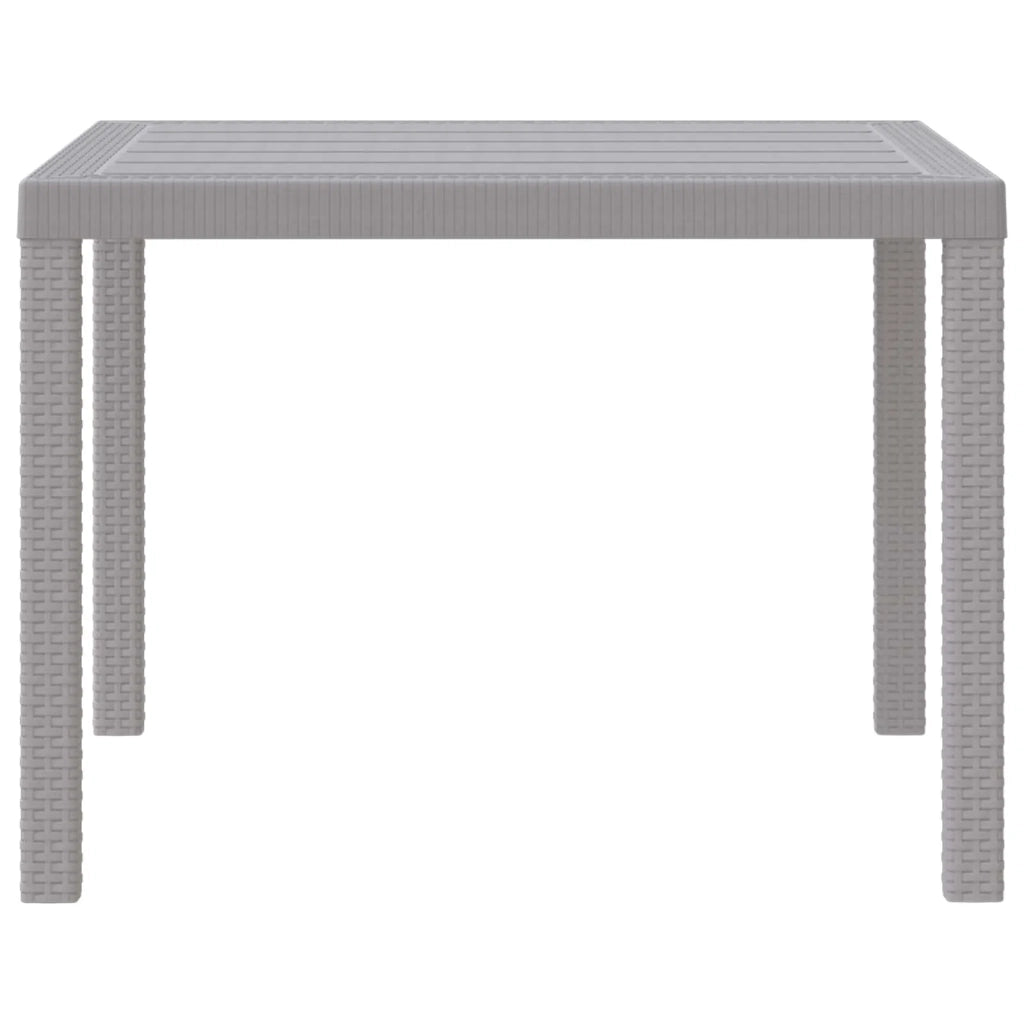 Tavolo da Giardino Grigio chiaro 100 x 100 x 73 cm polyrattan 871683