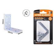 Trade Shop - Set 4pz Lastrine Lastrina Ad Angolo Angolare 50x50x30x2 Mm Con Viti Mobili 57121 -