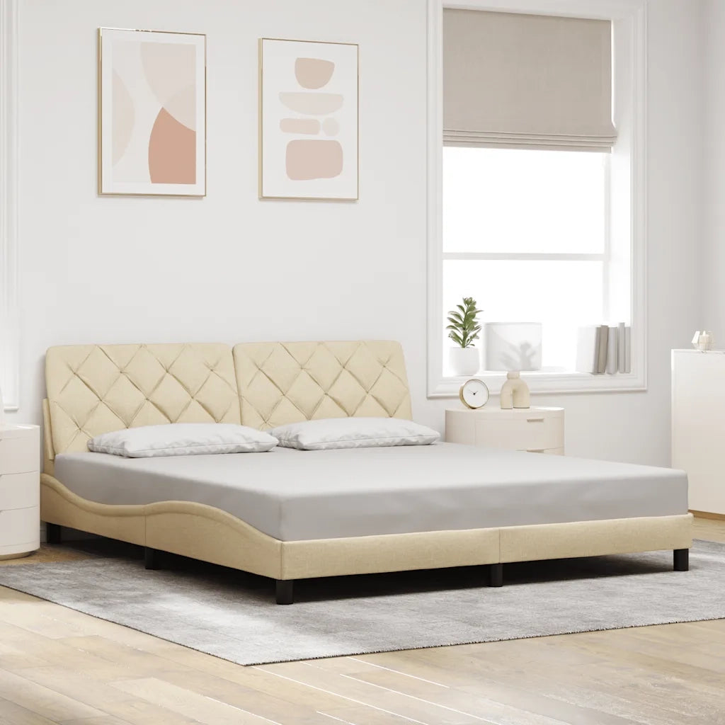 Giroletto senza Materasso Crema 180x200 cm in Tessuto 3310620