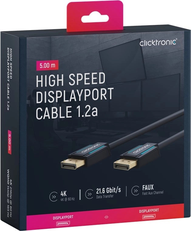 Cavo Audio/Video DisplayPort M/M 5m Alta Qualità