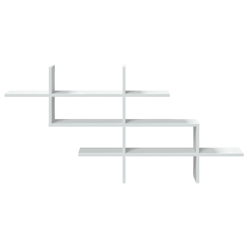 Scaffale a Parete Bianco 124,5x18x60,5 cm in Truciolato 853263