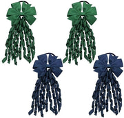 Set di Scrunchie a spirale - 4 pezzi - Verde bosco/Blu mare - Accessori capelli a spirale - Materiale duraturo - 8,5 cm x 17 cm - Fascia capelluta