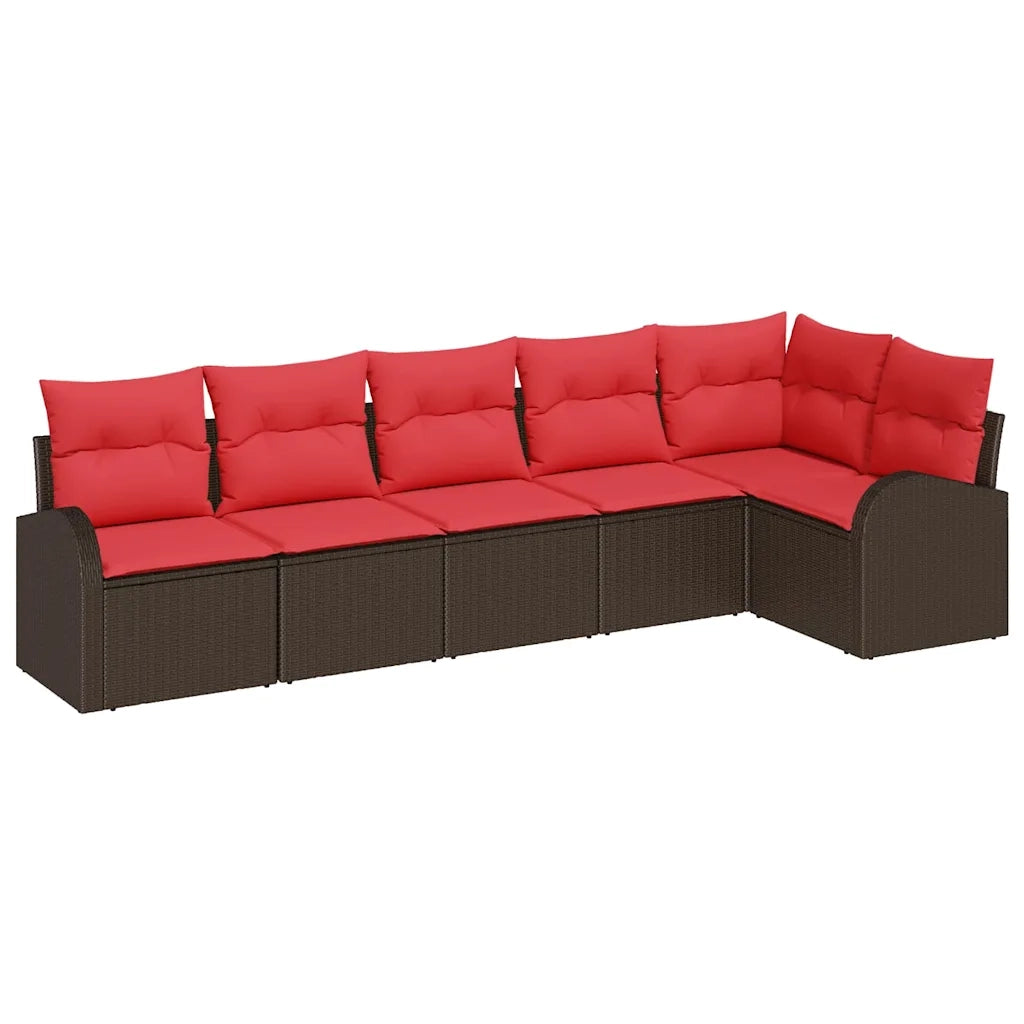 Set Divano da Giardino Marrone polyrattan 3346064