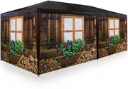 Padiglione da Esterno Capanna 3x6m Pareti Laterali a Rullo Tenda per Feste Eventi Party 18m²