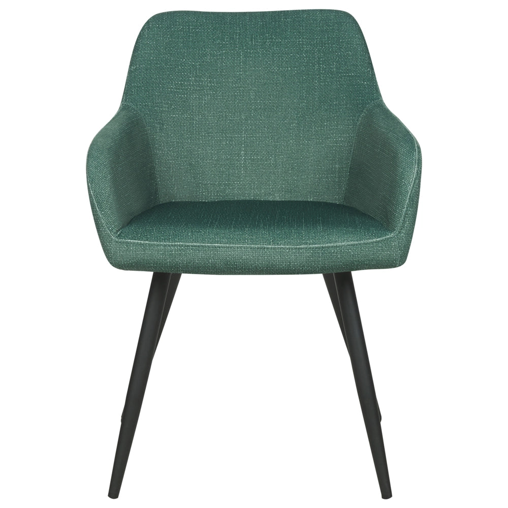 Set di 2 sedie imbottite in velluto verde con gambe in metallo soggiorno cucina
