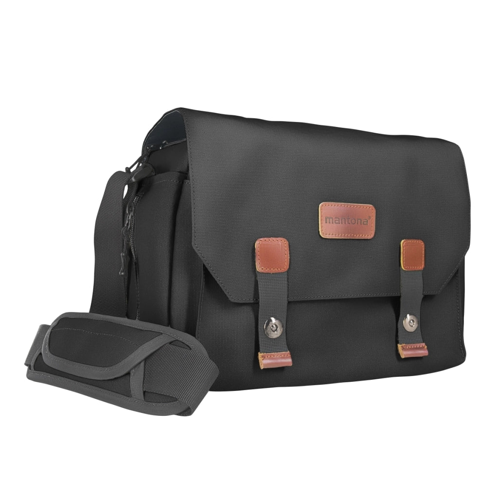 Mantona borsa fotografica Milano grande nero