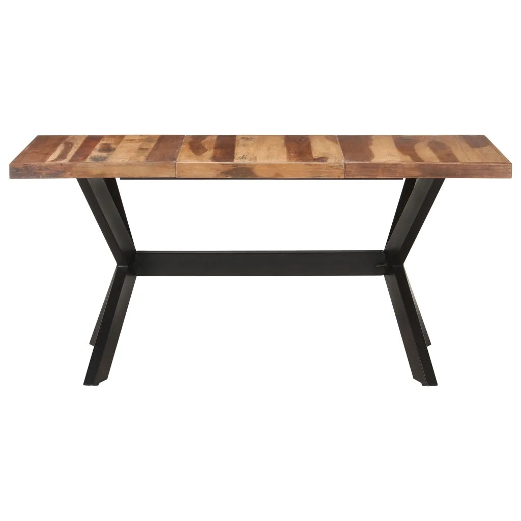 Tavolo da Pranzo 160x80x75 cm Legno Massello con Finitura Miele cod mxl 11951