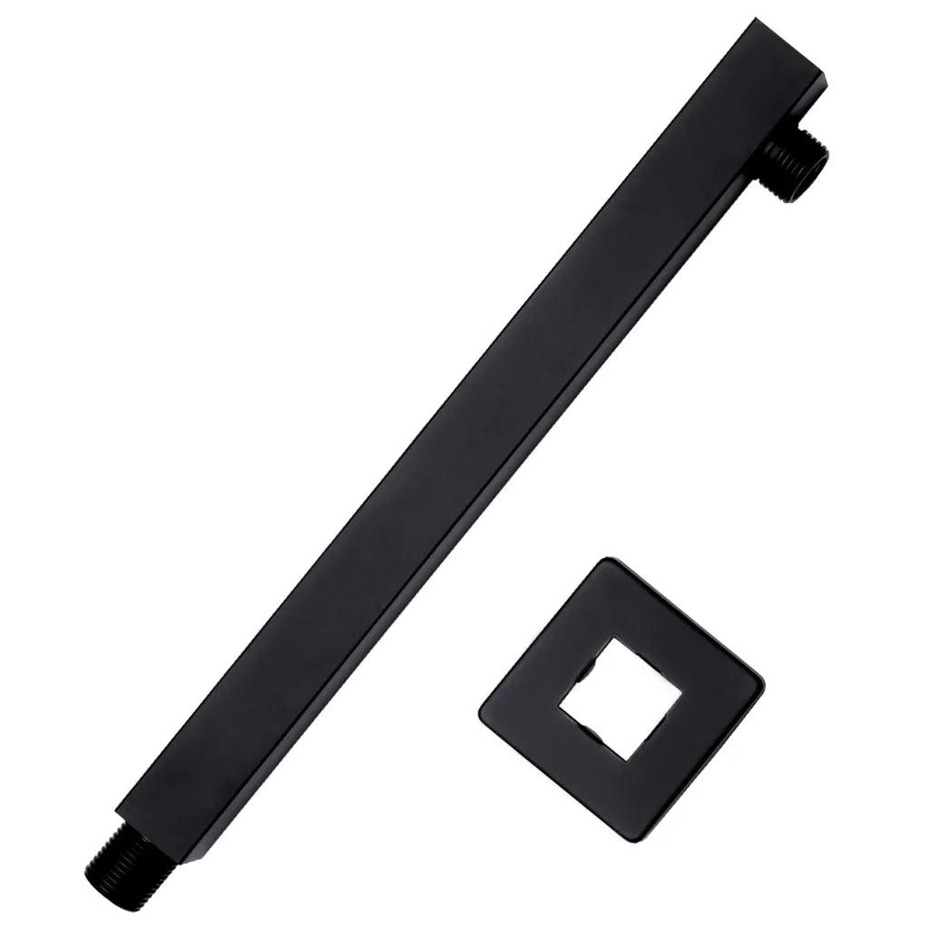 Braccio di Supporto Doccia Quadrato Acciaio 201 Nero 30 cm 147731
