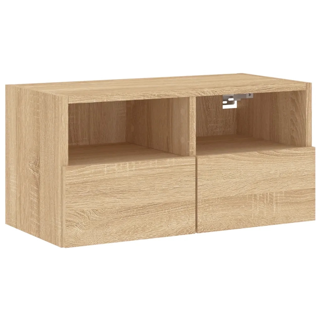 Mobile TV a Parete-Mobile TV a Muro Rovere Sonoma 60x30x30 cm Legno Multistrato
