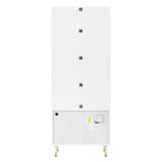 Mobile ingresso con scarpiera; armadio a 2 ante e 6 ganci; in MDF e truciolare; bianco