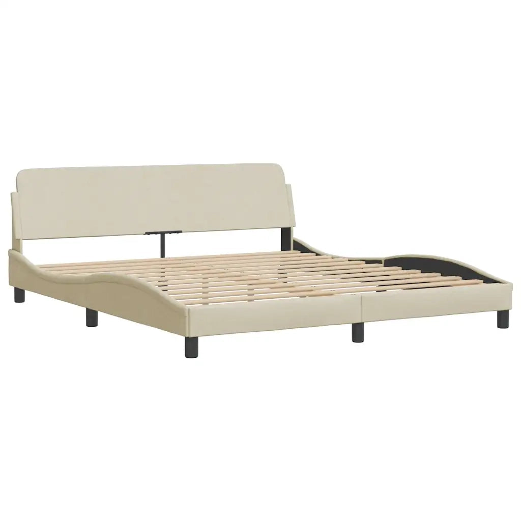 Giroletto senza Materasso Hanko Crema 180x200 cm in Tessuto