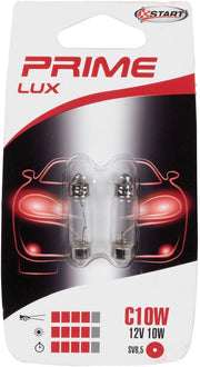 C10W coppia di lampadine per luci auto siluro 12V 10W attacco SV8,5