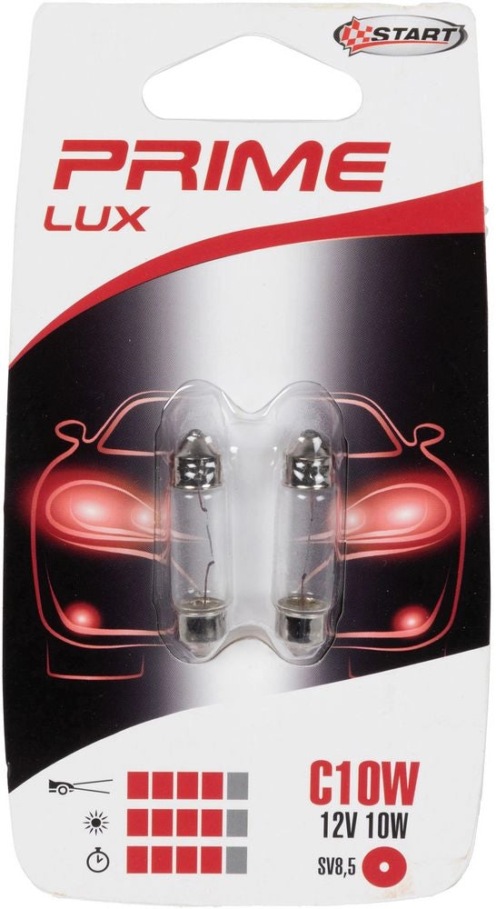 C10W coppia di lampadine per luci auto siluro 12V 10W attacco SV8,5