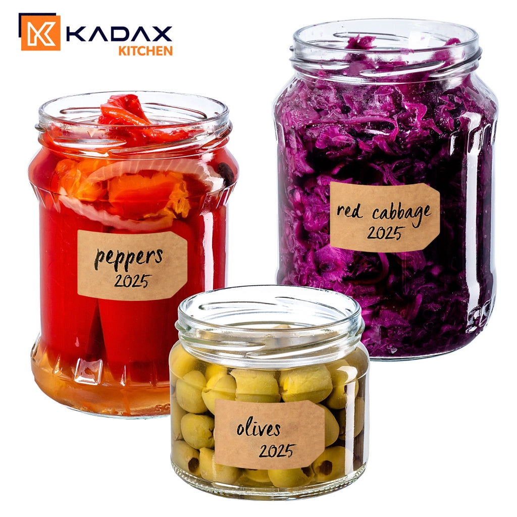 KADAX 250x Etichette autoadesive per barattoli, contenitori e prodotti