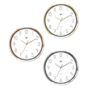 Orologio da Parete in abs tondo cromato 33 cm 3 Colori