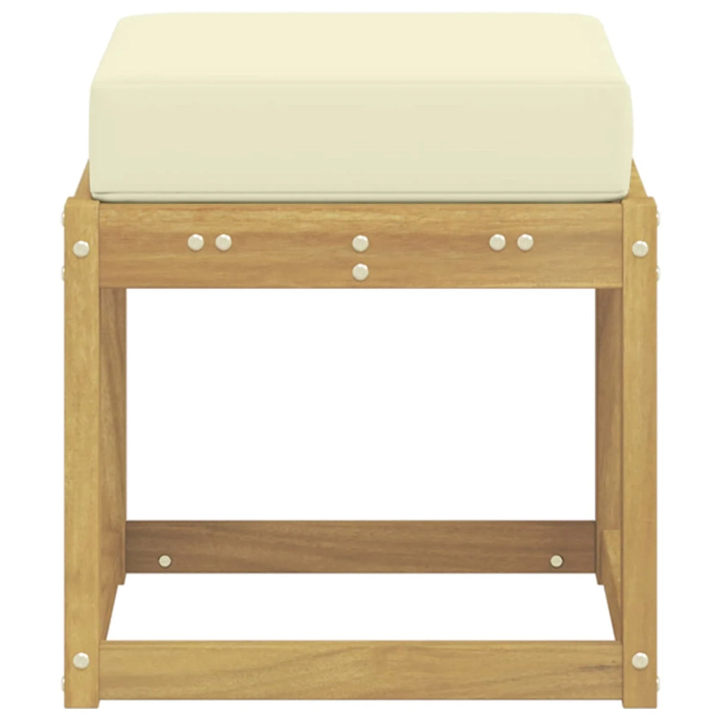 Sedia da giardino-Panca da esterno con cuscino Bianco 610926