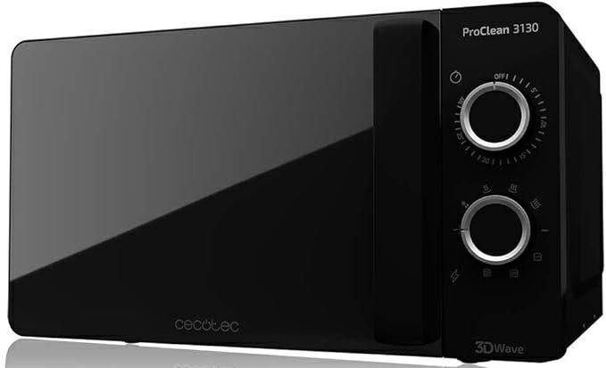 Cecotec proclean 3130 forno microonde 20 litri 700w full crystal nero - CCMPRO3130