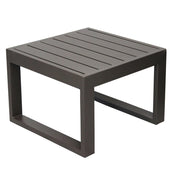 Tavolino in alluminio da giardino 45x45cm Taupe mod. Cuba