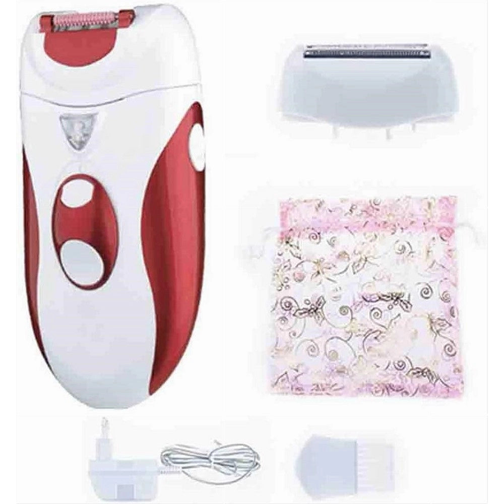 Trade Shop - Set Epilatore Rasoio Ricaricabile Donna 2in1 Dispositivo Elettrico Corpo Gm-2118 -