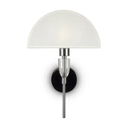 Maytoni applique contemporanea Prima 1 luce E27 cromo metallo diffusore cotone bianco