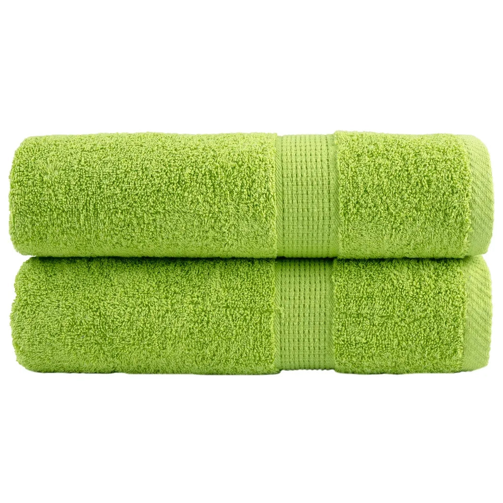 Asciugamani Premium SOLUND 2 pz Verdi 50x100 cm 600 g/mÂ²