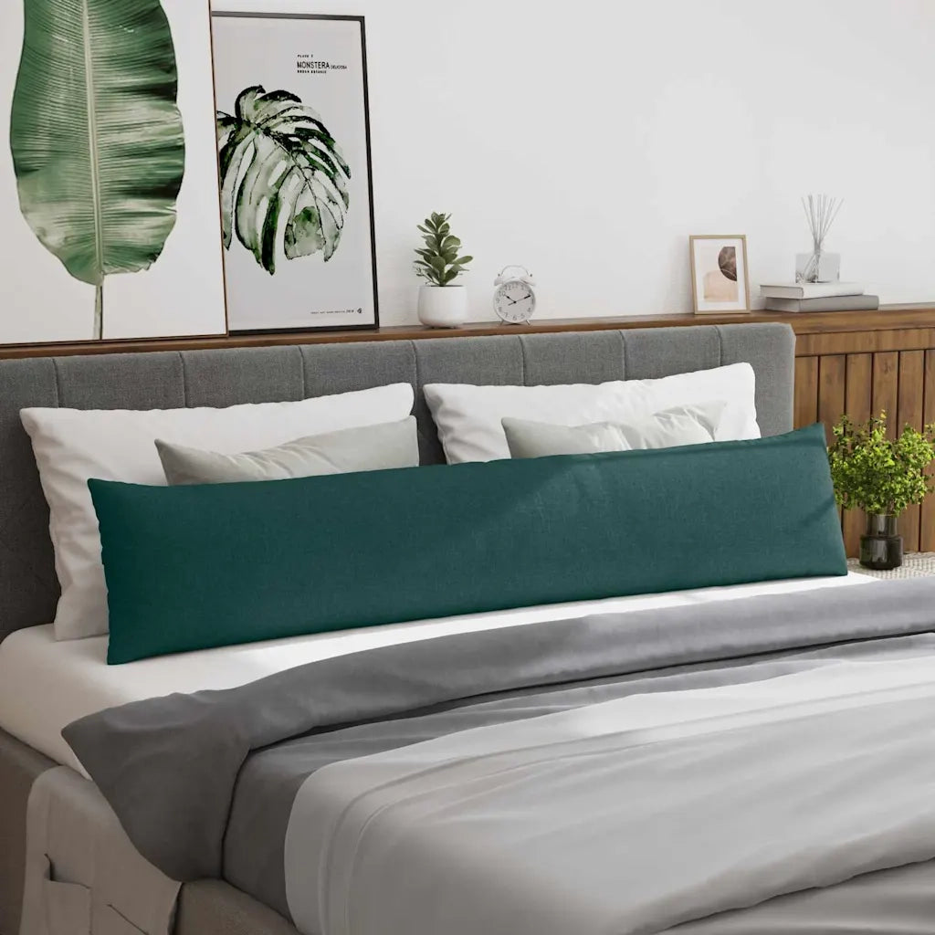 Cuscini da Divano 2 pcs Verde Scuro 200 x 40 cm Tessuto