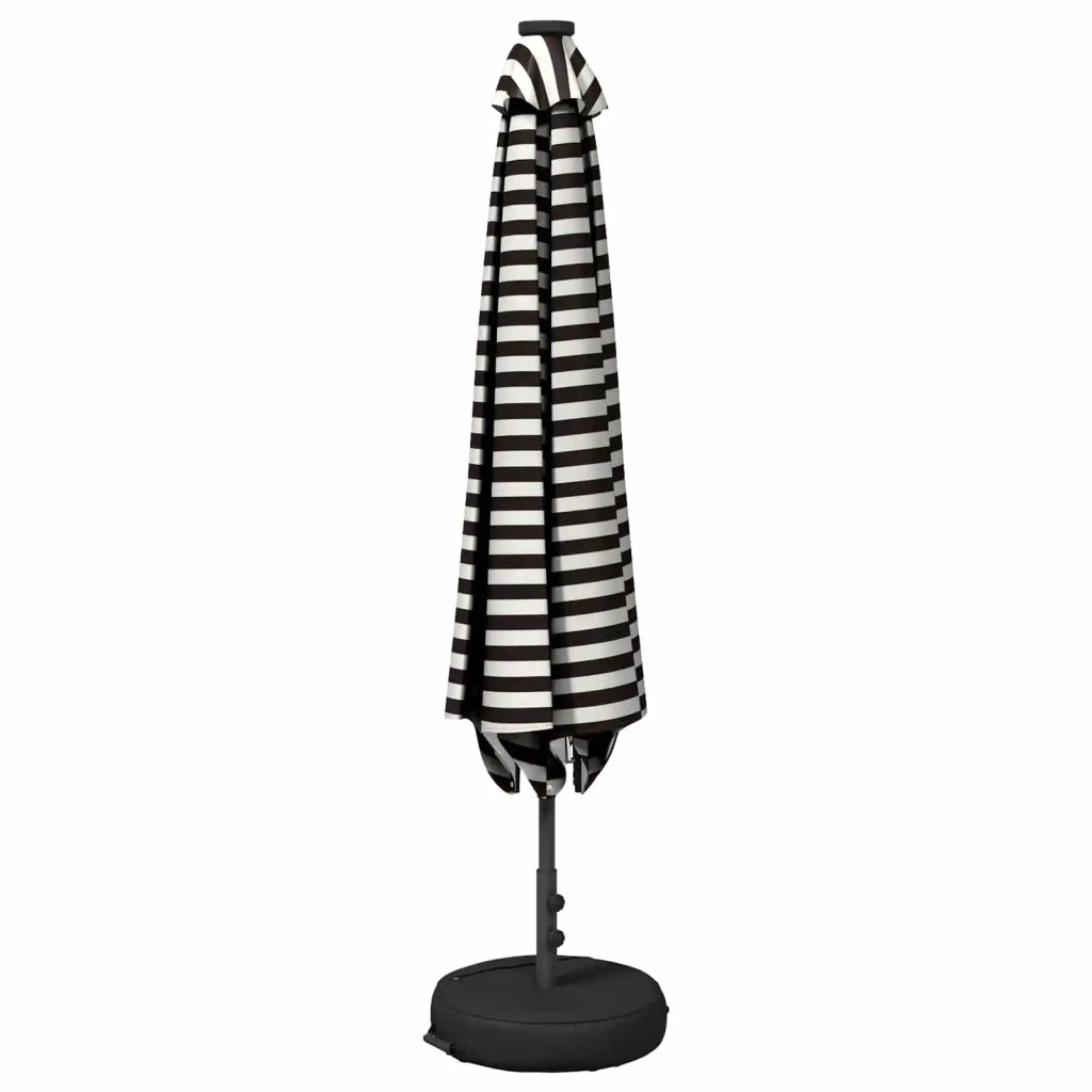 Parasol da giardino con luci LED e base 300 x 300 cm Poliestere 42036274