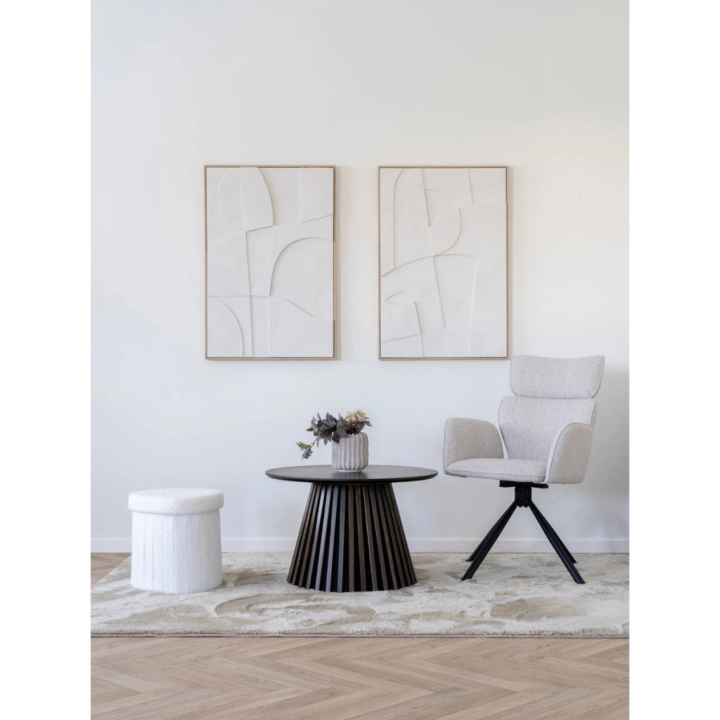 Stampa su Tela con Cornice Madeline, Bianco, Cotone, 3x60x90 cm