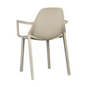 SET 4 POLTRONA PIU' CON BRACCIOLI TECNOPOLIMERO SCAB DESIGN MADE IN ITALY - Tortora 15