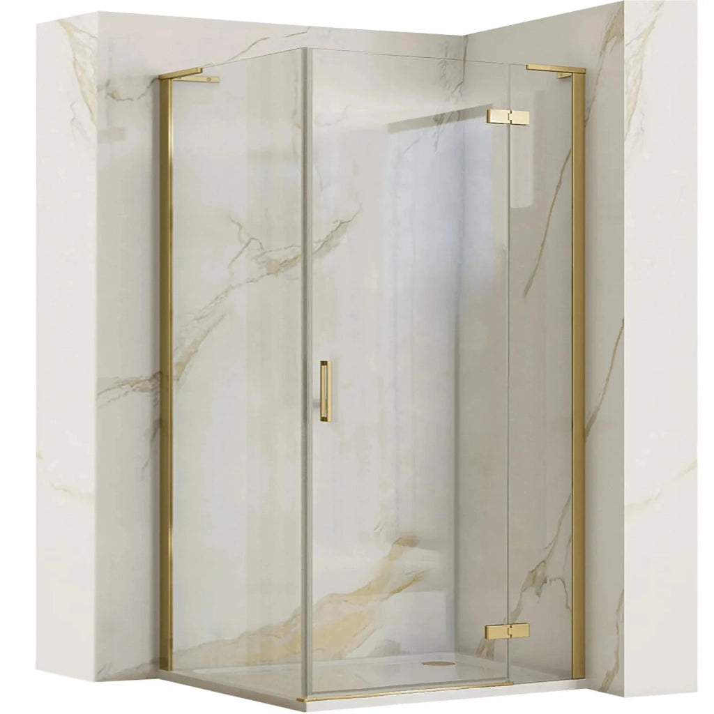 Cabina Doccia Rea Hugo 100x80 Gold Brush