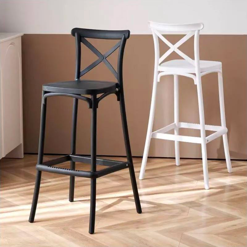 Set 4 Sgabelli 40x36x91 cm in Polipropilene Pompei Bianco