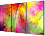 Dipinto Astratto 021 - Moderno Dipinto a Tavola - 3 Pannelli - Pronto per l'Appeso - 90 x 60 cm
