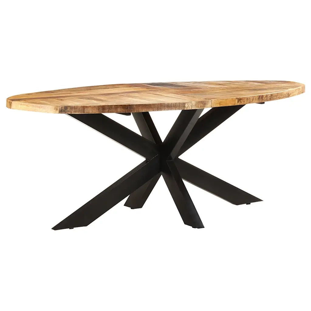 Tavolo da Pranzo Ovale 200x100x75cm in Massello di Mango Grezzo cod mxl 66519