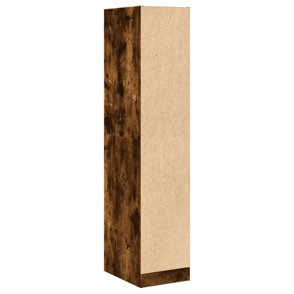 Mobile da farmacia multifunzionale con 4 cassetti contenitore 30 x 41 x 144 cm legno composito finitura rovere affumicato 02_0050623