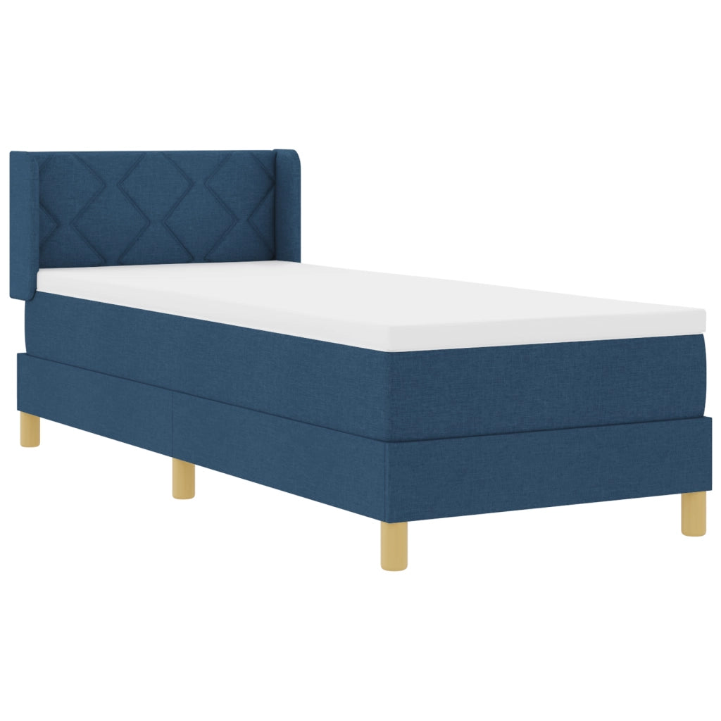 Letto a molle  con materasso blu 80x200 cm in tessuto